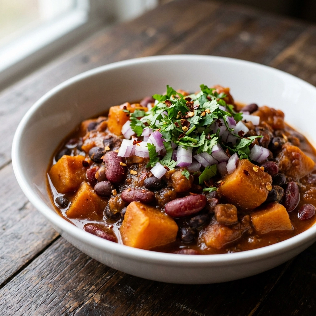 Hearty Crockpot Pumpkin Chili Recipe Easy Healthy Black Bean Meal | Cozy Fall Dinner