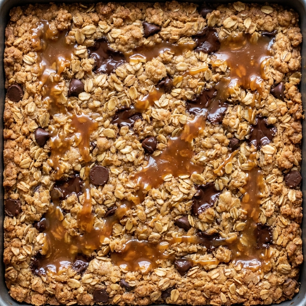 The Quest for the Ultimate Caramel Chocolate Chip Oat Bars | Easy Oat Dessert Bars
