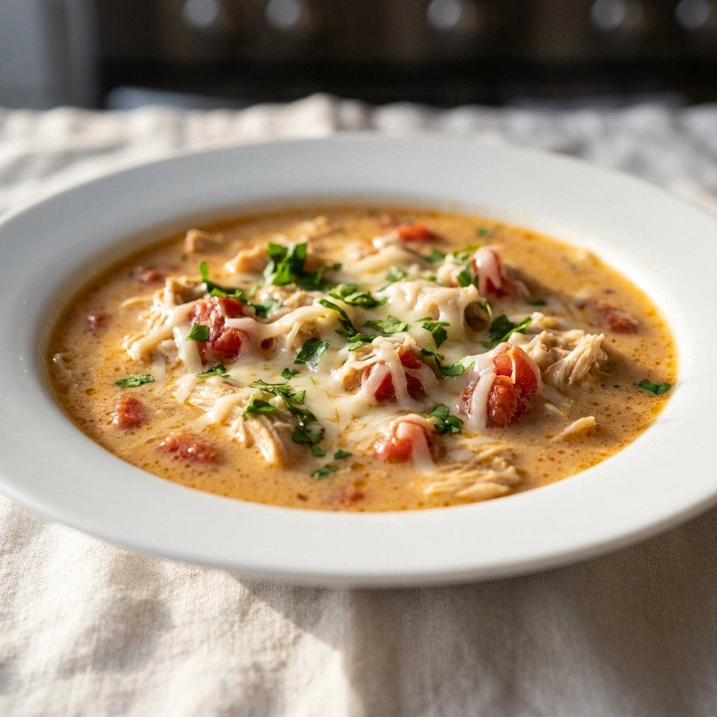 Crock Pot Creamy Chicken Parmesan Soup – A Hug in a Bowl | Easy Slow Cooker Soup