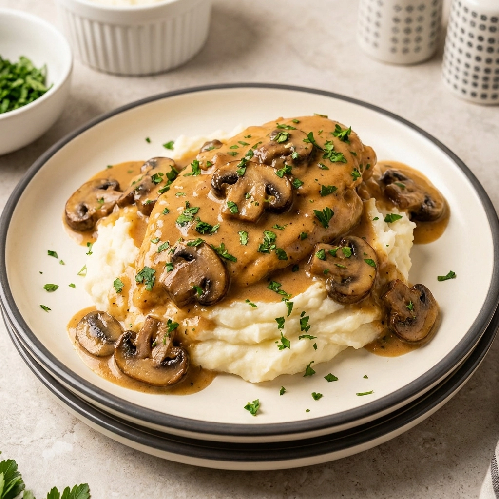 Slow Cooker Chicken Marsala With Rich Mushroom Sauce | Easy Crockpot Dinner