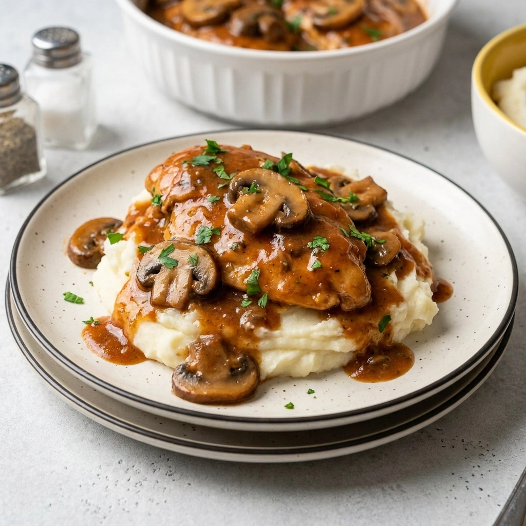 Slow Cooker Chicken Marsala with Rich Mushroom Sauce | Easy Crockpot Dinner