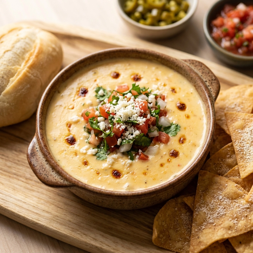 Delicious Nacho Bar Station with Creamy Slow Cooker Queso Recipe Guide | Party Appetizer